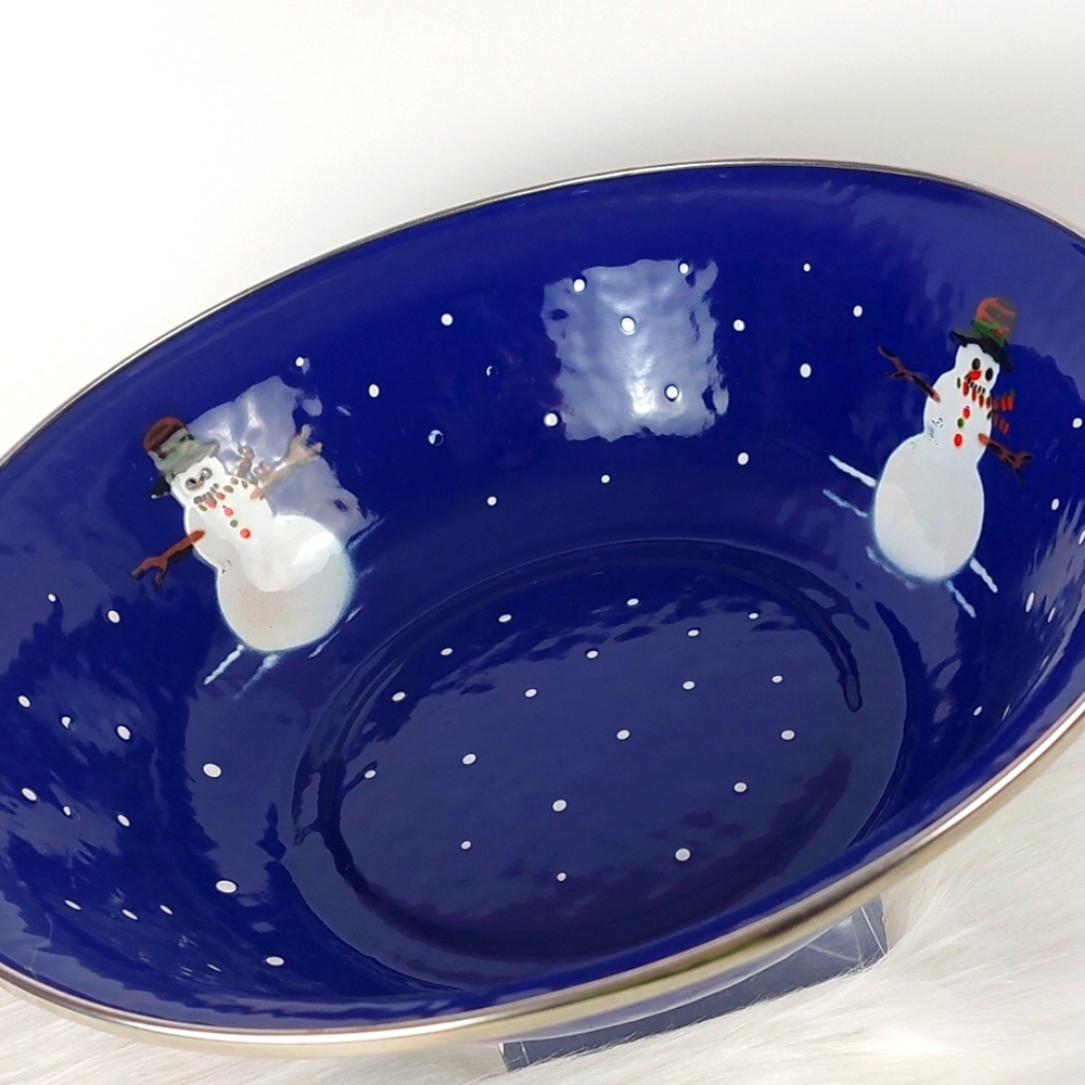 Golden Rabbit Snowman Bowl - Picture 2 of 7